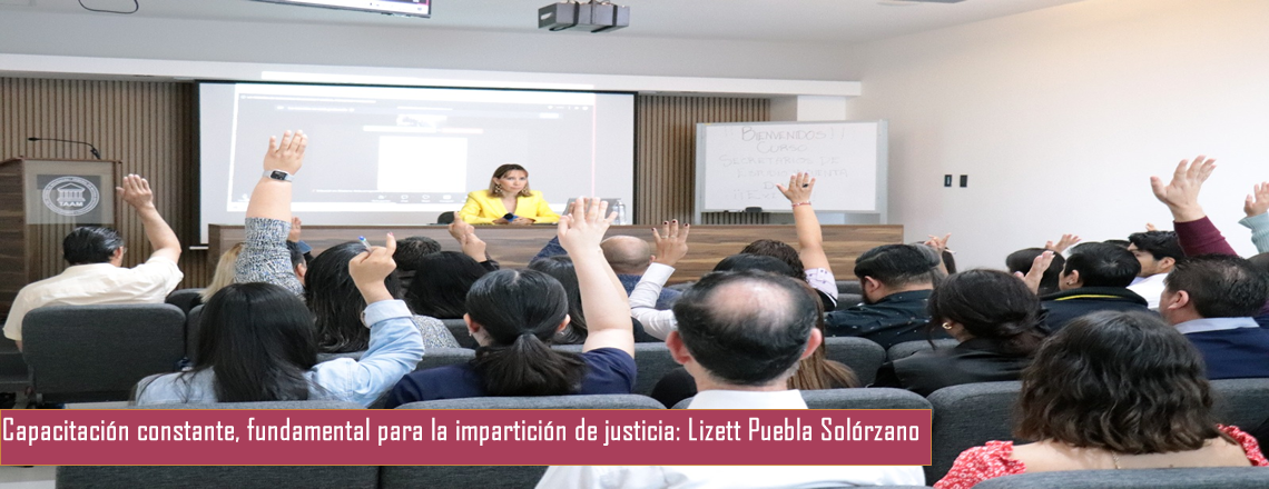 Capacitación constante, fundamental para la impartición de justicia: Lizett Puebla Solórzano